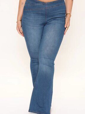 NOBO Blue Flare Jeans with Raw Hem  – XXL NWT